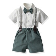 夏季儿童周岁生日礼服套装男童表演服宝宝薄款夏装英伦风西装