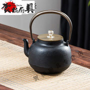 铸铁茶壶单壶煮茶器电陶炉手工铁壶，加厚烧水壶茶杯茶具套装泡茶壶