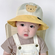 宝宝遮阳帽子夏季婴幼儿，防晒透气可爱超萌男女童渔夫帽太阳帽盆帽