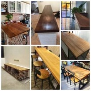 实木吧台板台面餐桌面板大木板整张隔板写字台板松木书桌桌板定制