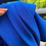 达利克莱因蓝126宽宝蓝色植物纤维重绉布料半裙连衣裙面料微瑕
