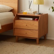 实木床头柜现代简约家用卧室，床边柜小型床头，收纳柜网红简易储物柜