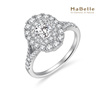 MaBelle/玛贝尔18K白金 “唯爱”系列结婚求婚钻石戒指  GIA证书