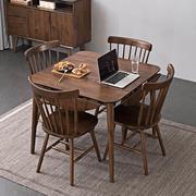 全实木折叠方餐桌(方餐桌，)可伸缩小户型，北欧纯家用可变圆形吃饭桌子椅组合