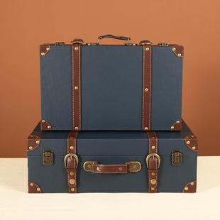 欧式复古大号手提皮箱储物收纳整理木箱旅行箱摄影艺术创意木箱子