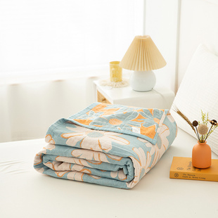 纯棉四层纱布毛巾被夏季宿舍单人全棉空调盖毯儿童午睡毛毯薄被子
