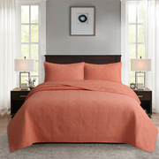纯棉床盖欧式全棉荷叶边绗缝厚床单，三件套四季通用
