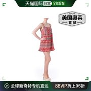 one clothing青少年女式 90 年代风格短款娃娃装连衣裙 - 珊瑚色