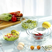 家用欧式玻璃碗套装加厚沙拉，碗透亮水晶，碗无铅水果甜品精致沙拉盘