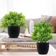 仿真花假花尤加利盆栽客厅装饰摆件绿色塑料植物套装桌面绿植盆景