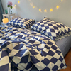 克莱因蓝kleinblue纯棉，活性四件套斜纹棉，双人2x2.3米被套床笠款