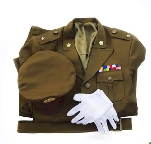 男款大盖帽美式国军装抗战时期影视剧同款衣服翻领西装款国军装