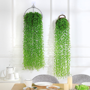 仿真柳叶壁挂装饰植物假花藤条长，藤蔓绿植塑料花吊兰吊篮垂吊室内