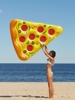 原版披萨充气浮床，成人儿童水上气垫床浮板漂流游泳圈拍摄布景道具