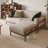 韵存新中式简约白蜡木沙发组合全实木家具客厅北欧木质布艺沙发