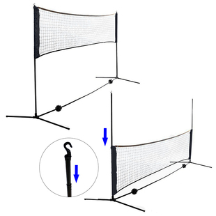 简易折叠羽毛球网架便携式家用标准支架室外室内球网比赛可移动