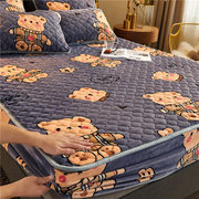 加厚珊瑚绒床笠床罩单件全包床单防尘罩席梦思床垫保护套固定防滑