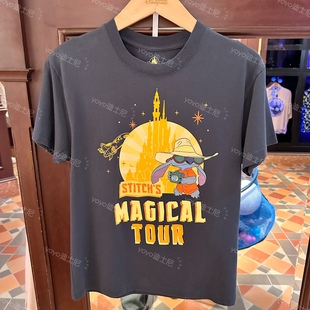香港迪士尼 星际宝贝 史迪仔 神奇之旅卡通成年短袖T恤 衬衫上衣