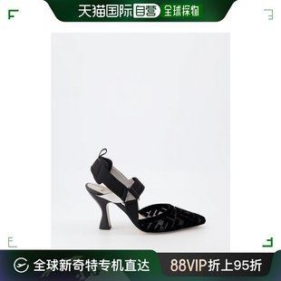香港直邮FENDI 女士黑色皮革高跟鞋 8J8194-AGEG-F0MQ0