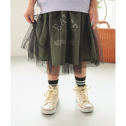 日本breeze2023夏季女童，裙双层雪纺，蓬蓬网纱洋娃娃裙子半身裙