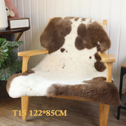 天然花色整张羊羊皮，坐垫椅子垫纯羊毛皮草，沙发垫羊剪绒皮毛一体垫