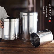 不锈钢陈皮桶储存罐专用食品级，加厚铁桶大容量金属米桶茶叶储藏罐