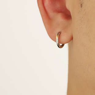 YiJianStudio 925纯银耳环小众设计高级感星星耳圈男冷淡风女耳扣