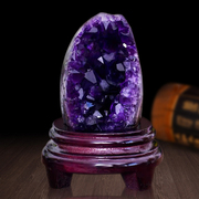 天然水晶紫水晶，洞摆件乌拉圭聚宝盆钱袋子，消磁原石摆件办公室