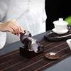 黑檀实木托盘圆形方形，家用创意中国风茶道，承茶杯垫功夫茶具配件