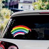 彩虹涂鸦车贴划痕遮挡遮盖创意，趣味汽车贴纸装饰贴画电动车摩托车