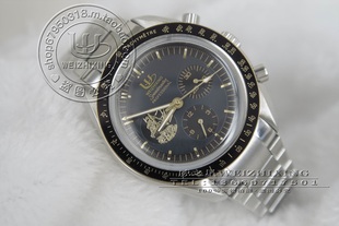 威之星 超霸腕表阿波罗11号限量版石英计时全钢男手表OM-54