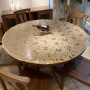 酒店大圆桌桌布pvc防水防油防烫圆形餐桌布透明磨砂软塑料玻璃