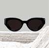 404的店明星同款太阳眼镜黑色猫眼，墨镜女ins椭圆，复古原宿风遮脸潮