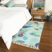 床边地毯床前卧室满铺房间，可爱现代简约可机洗长方形床头垫子