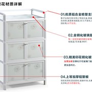 铝合金橱柜碗柜简易厨房柜多功能经济型，储物收纳柜家用茶水餐边柜