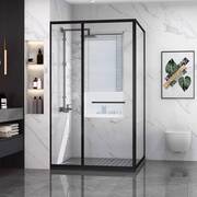 心海伽蓝整体淋浴房玻璃移门，浴室隔断推拉门长方形卫生间干湿分离