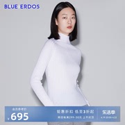 BLUE ERDOS女装 秋冬通勤舒适长袖高领抽条羊绒针织衫女