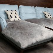冬季长毛绒沙发垫子简约现代加厚仿羊毛防滑皮沙发坐垫