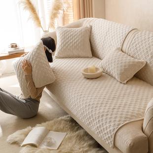 短毛绒沙发垫冬季防滑坐垫子加厚2023沙发套罩毛绒盖布巾