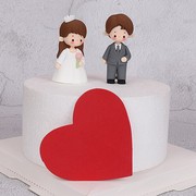 婚礼新人蛋糕装饰玩偶摆件软胶立体新郎新娘情侣男孩女孩结婚装扮