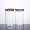 直径80透明高硼硅玻璃储物密封罐，厨房茶叶收纳瓶，软木塞花茶瓶
