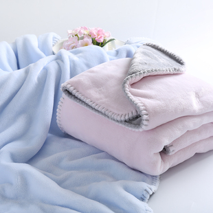 男女宝宝毛毯秋冬盖毯婴儿双层绒毯被毯子儿童保暖绒毯新生儿抱毯