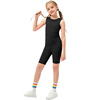 速干儿童舞蹈训练服上衣跑步运动五分裤女孩紧身瑜伽背心短裤套装