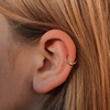 耳骨环S925纯银耳钉气质14K包金小耳圈耳环女防过敏养耳洞耳饰ins