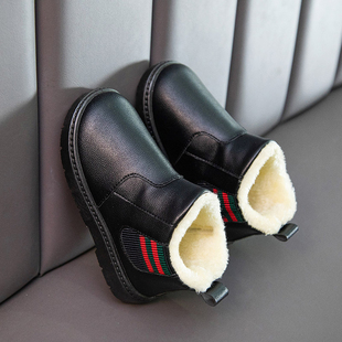 男女童秋冬季小学生，棉鞋宝宝加绒加厚雪地靴