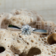 梦克拉pt950铂金钻石，戒指女20分钻戒，求婚戒指结婚钻戒女戒炫彩