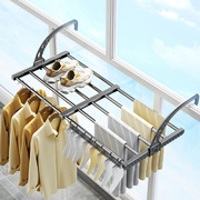 供应阳台晾晒架免打孔伸缩晾衣架多功能，折叠简易暖气片晾衣架