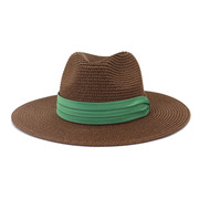亚马逊男女士户外出游旅行海边防晒时尚太阳帽春夏季彩色爵士草帽