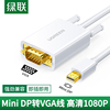 绿联minidp转vga转接线雷电接口转换器头口投影仪显示器屏高清1080P视频连接线适用于苹果macbook笔记本电脑