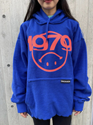 bodysong蓝色1979笑脸印花套头衫，连帽卫衣老虎，上上山买手店